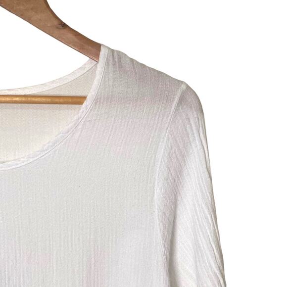 Cotton by Caramella Made in Greece Waterfall Hem Pullover Tunic Blouse - Picture 4 of 8